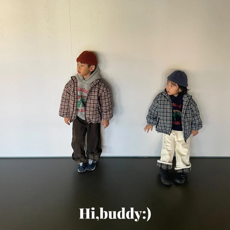 Hi buddy - Korean Children Fashion - #fashionkids - Check Padding - 7