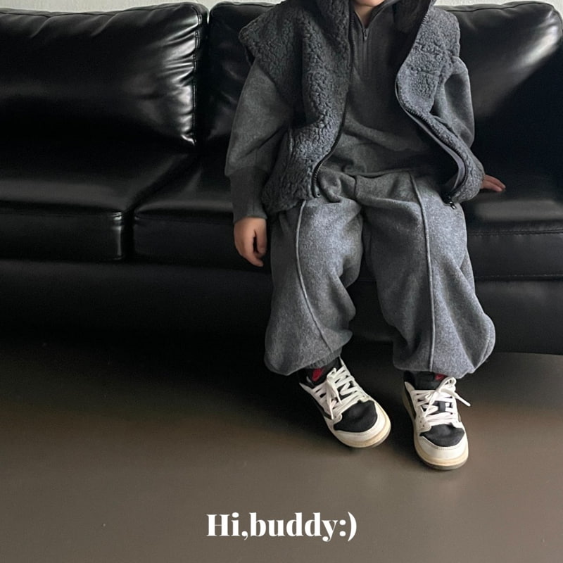 Hi buddy - Korean Children Fashion - #kidsshorts - Terry Pintuck Jogger Pants - 10