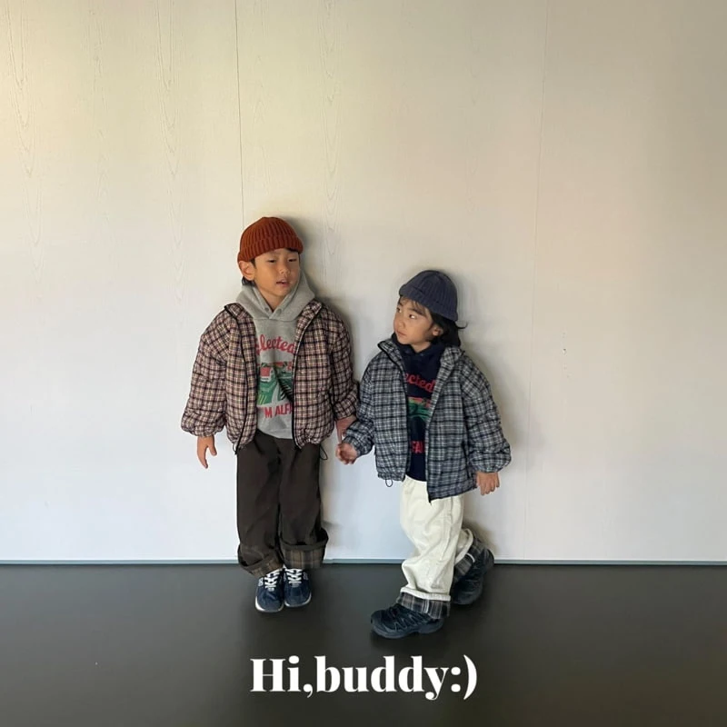 Hi buddy - Korean Children Fashion - #kidsshorts - Check Padding - 8