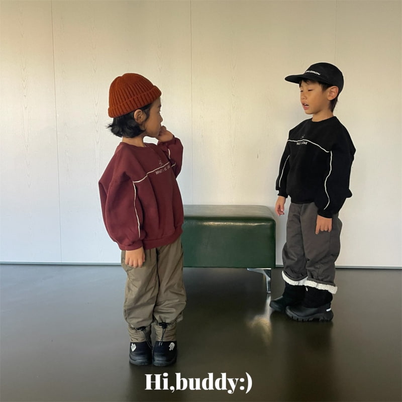 Hi buddy - Korean Children Fashion - #kidsshorts - Strap Sweatshirt - 3