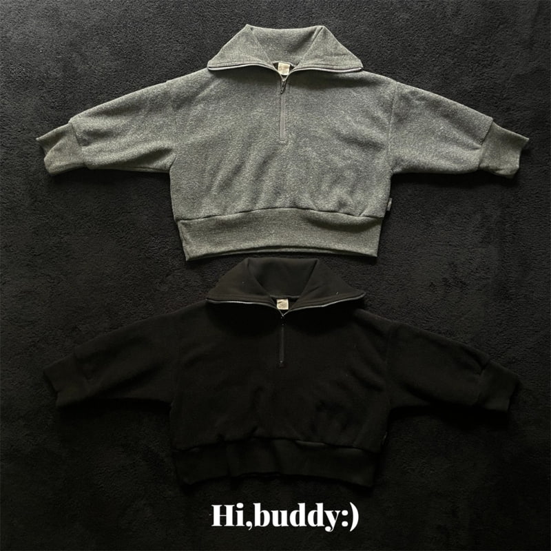 Hi buddy - Korean Children Fashion - #kidsstore - Terry Half Zip-up Sweatshirt - 10