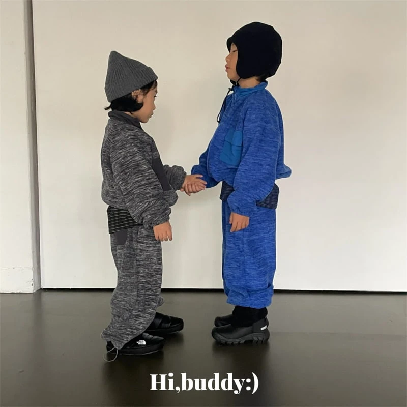 Hi buddy - Korean Children Fashion - #kidzfashiontrend - Two-tone Fleece Zip-up