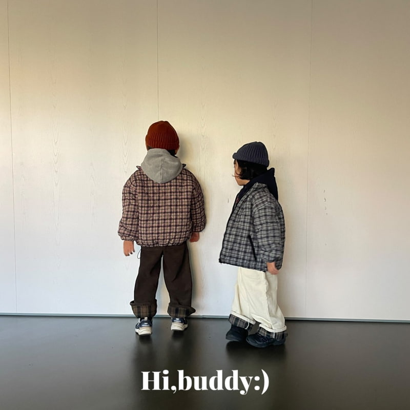 Hi buddy - Korean Children Fashion - #kidzfashiontrend - Check Padding - 10