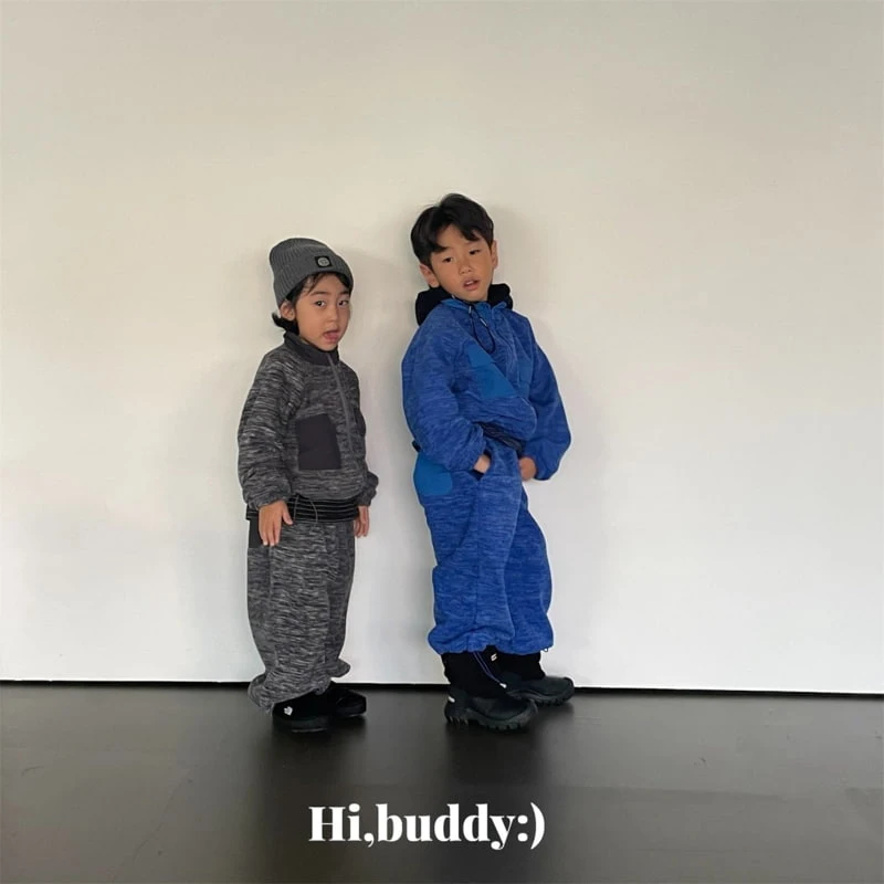 Hi buddy - Korean Children Fashion - #littlefashionista - Two-tone Fleece Zip-up - 3