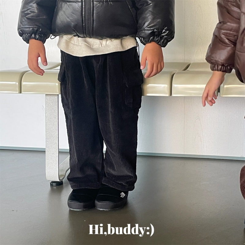 Hi buddy - Korean Children Fashion - #littlefashionista - Bubble Corduroy Cargo Pants - 2