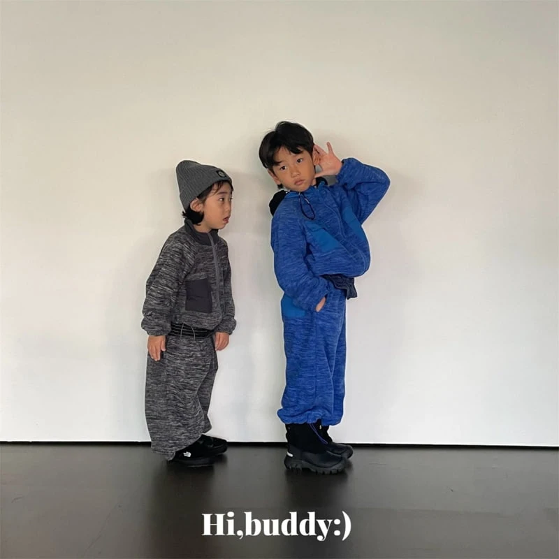 Hi buddy - Korean Children Fashion - #littlefashionista - Two-tone Fleece Zip-up - 4