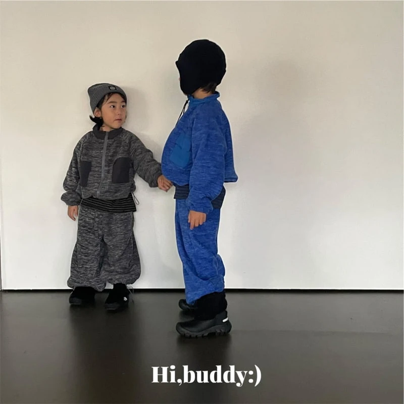 Hi buddy - Korean Children Fashion - #minifashionista - Two-tone Fleece Zip-up - 5