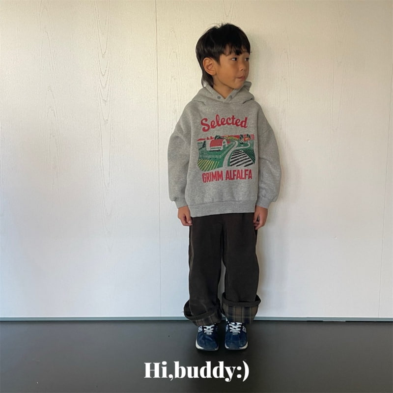 Hi buddy - Korean Children Fashion - #minifashionista - Picture Hood Top