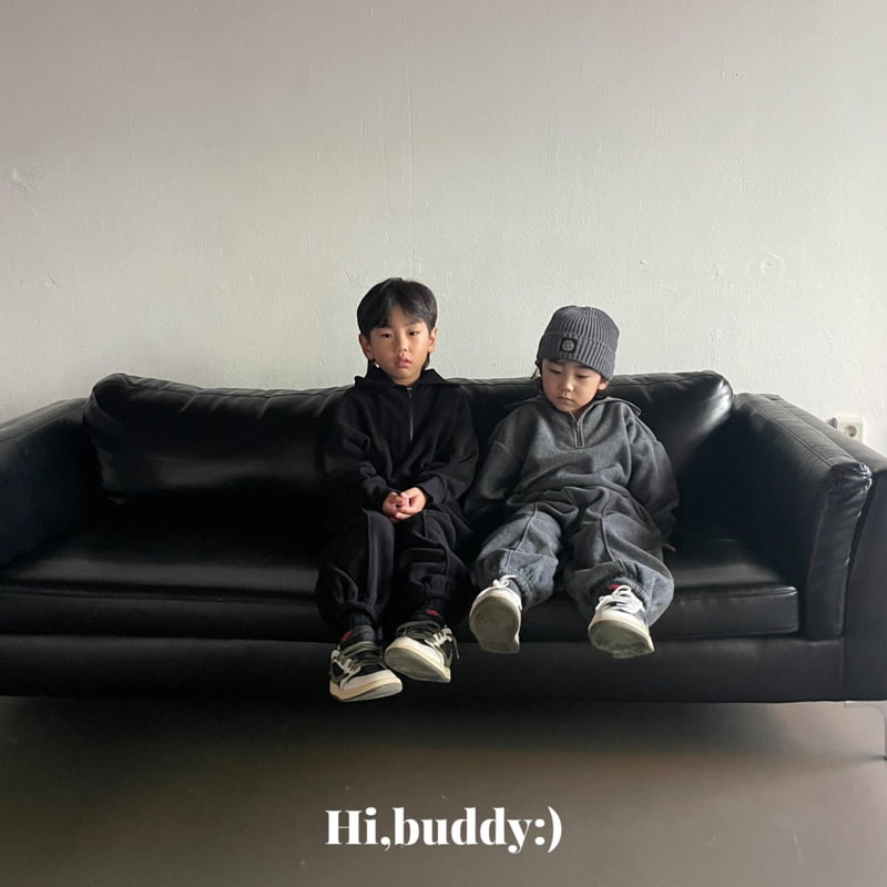 Hi buddy - Korean Children Fashion - #prettylittlegirls - Terry Half Zip-up Sweatshirt - 2