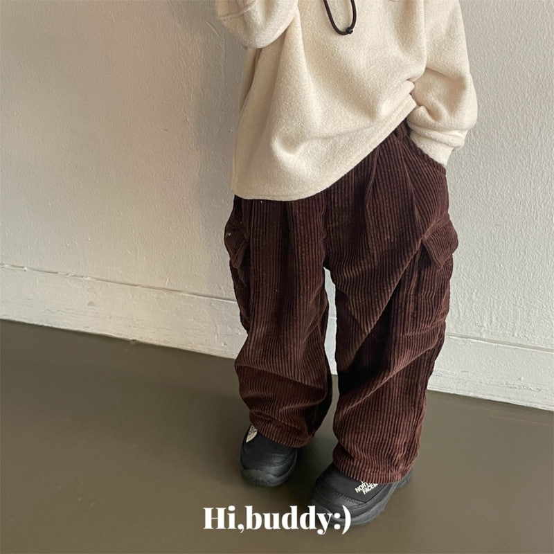 Hi buddy - Korean Children Fashion - #prettylittlegirls - Bubble Corduroy Cargo Pants - 5