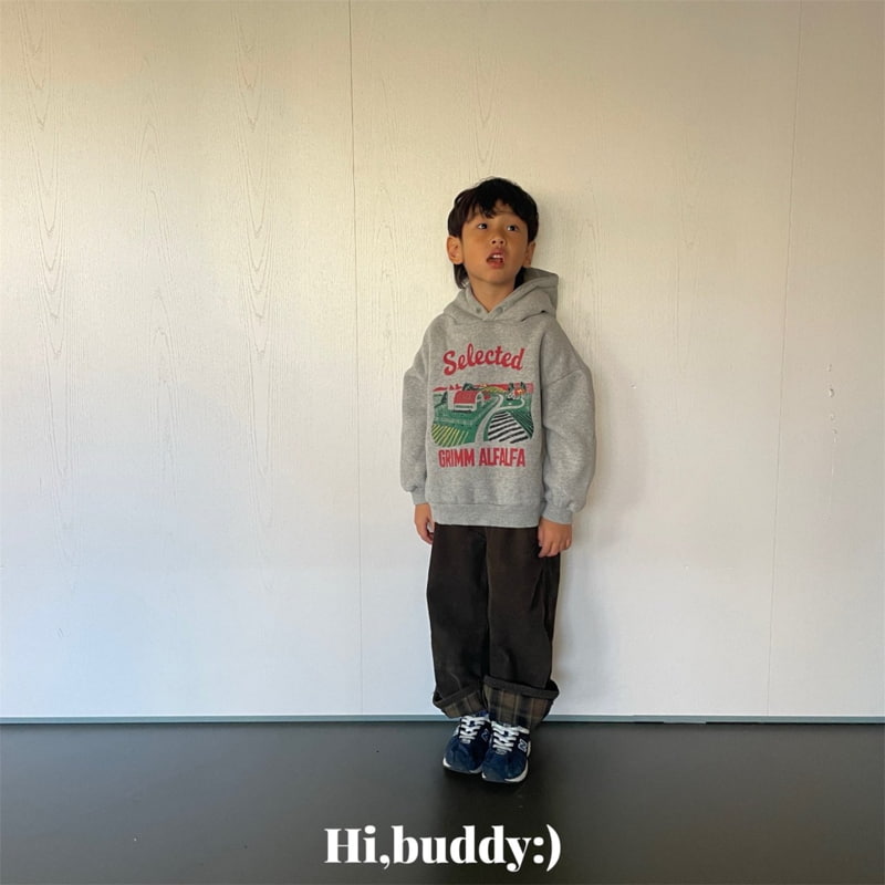 Hi buddy - Korean Children Fashion - #todddlerfashion - Picture Hood Top - 3