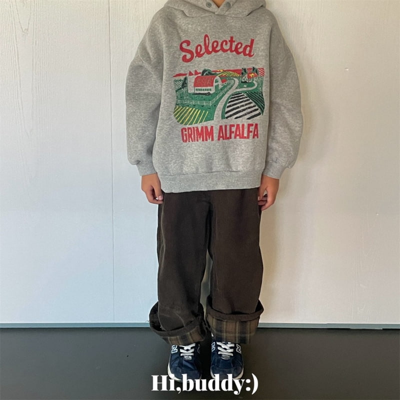 Hi buddy - Korean Children Fashion - #todddlerfashion - Picture Hood Top - 4