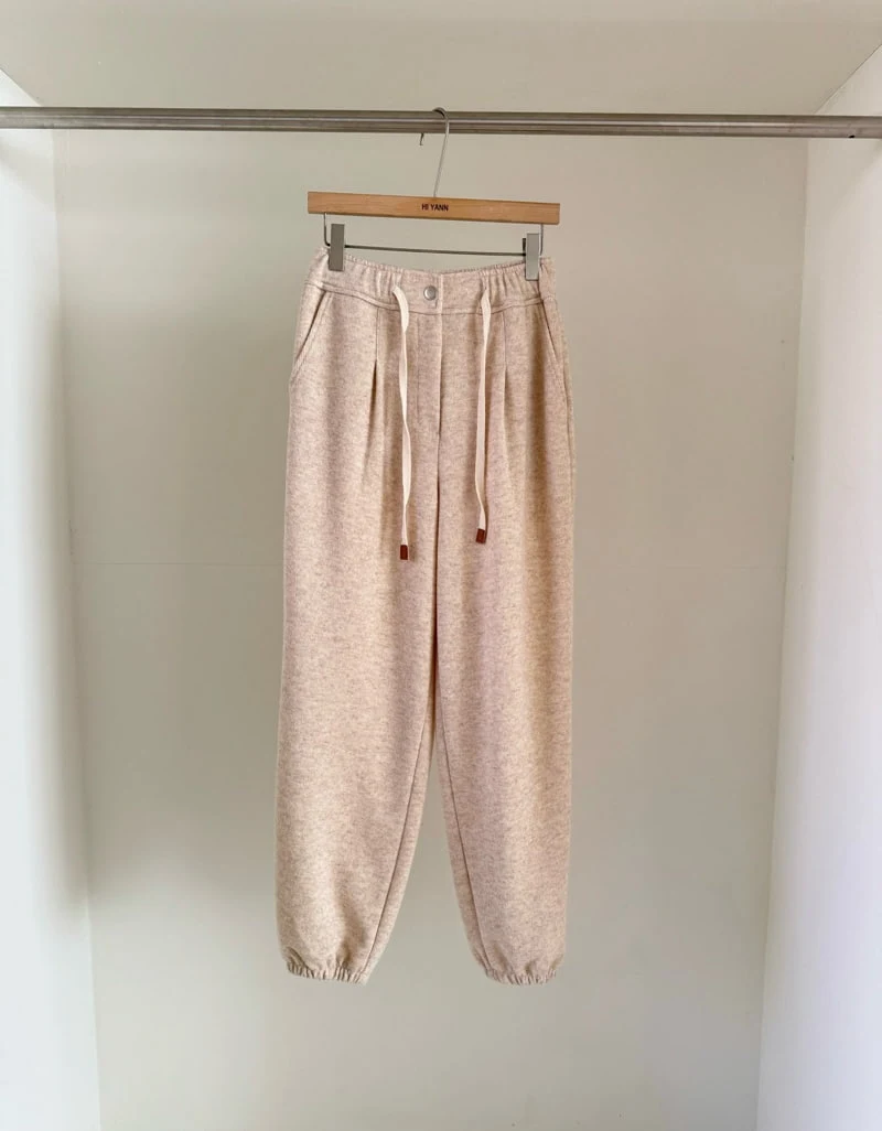 Hiyann - Korean Women Fashion - #momslook - Wool Jogger Pants