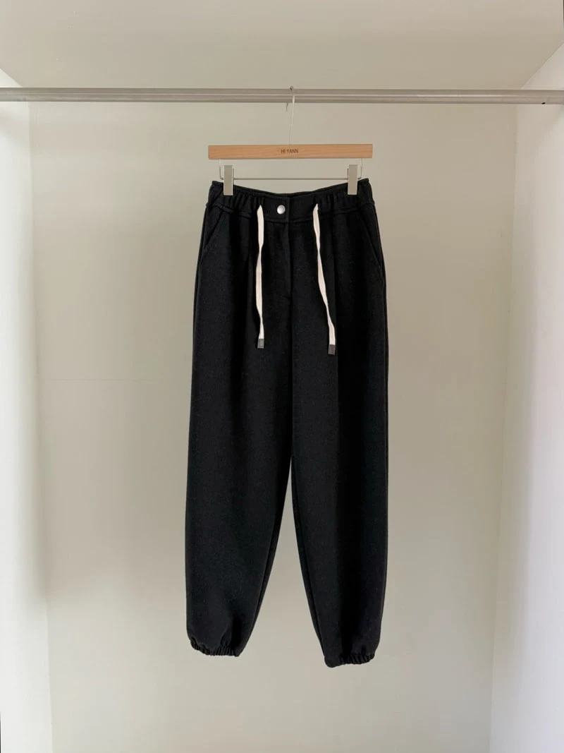 Hiyann - Korean Women Fashion - #momslook - Wool Jogger Pants - 4