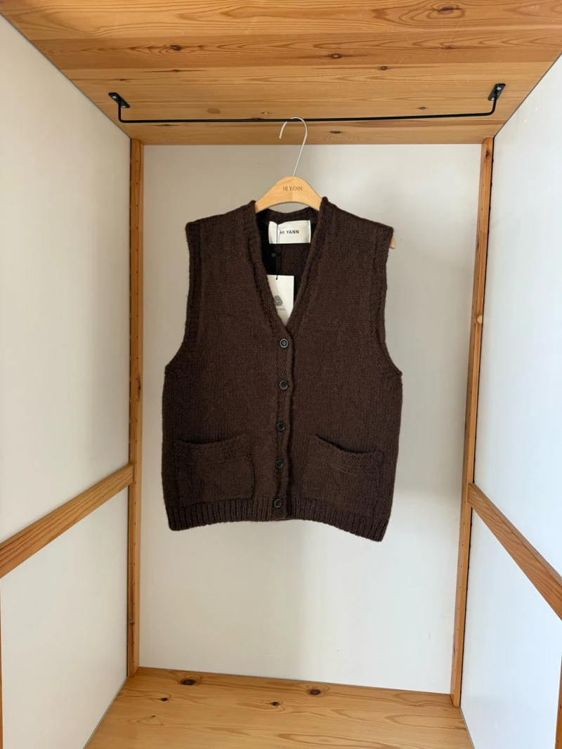 Hiyann - Korean Women Fashion - #shopsmall - N Wool 100% Button Vest - 3