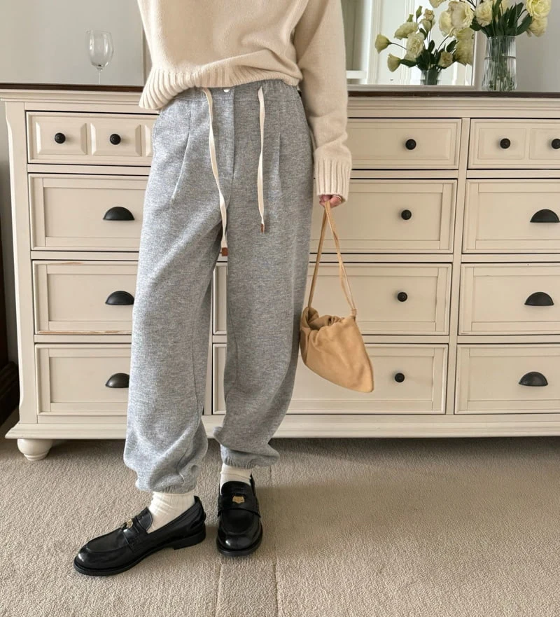 Hiyann - Korean Women Fashion - #vintageinspired - Wool Jogger Pants - 7