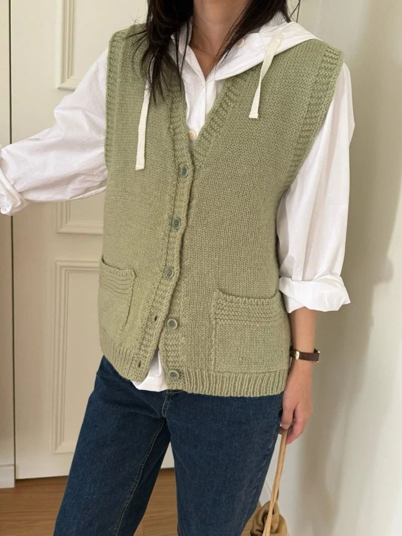 Hiyann - Korean Women Fashion - #womensfashion - N Wool 100% Button Vest - 9