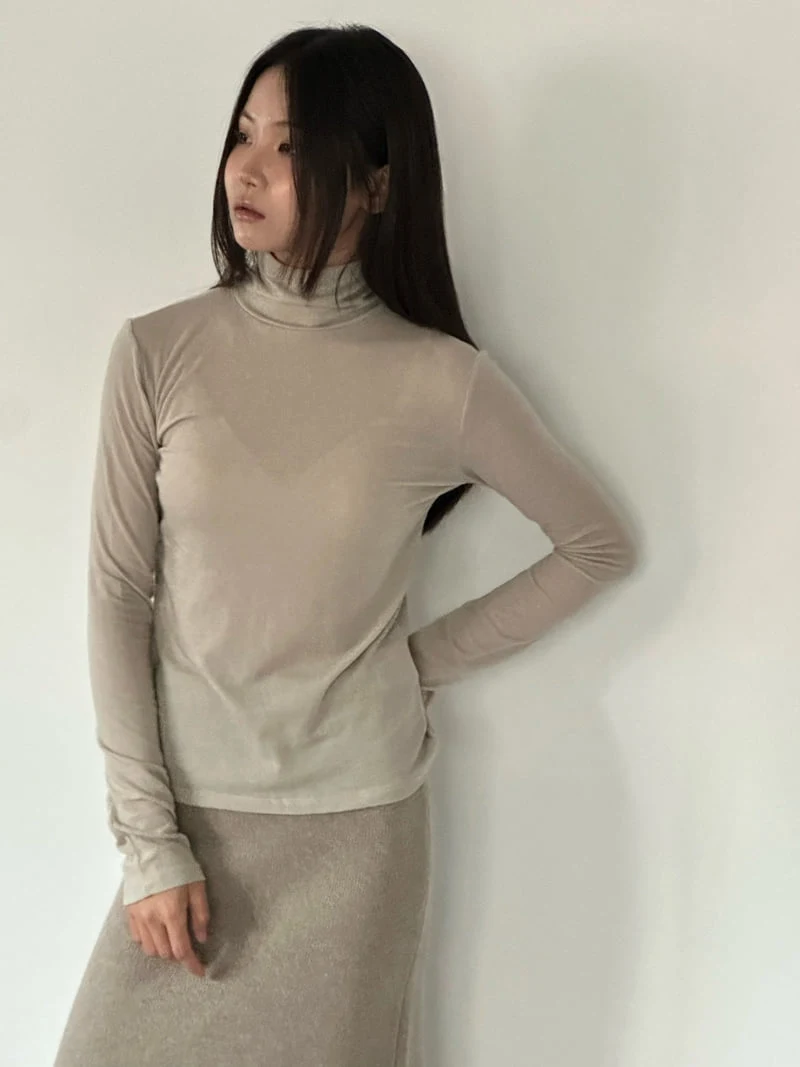 Hue - Korean Women Fashion - #shopsmall - Cash Turtleneck Tee - 5