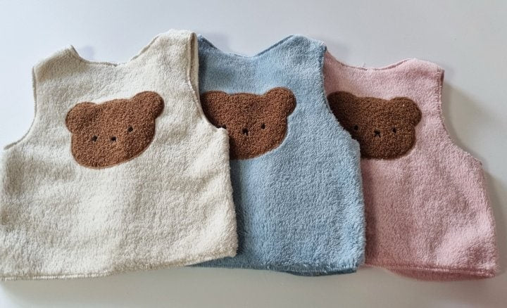 Hug Bebe - Korean Baby Fashion - #onlinebabyshop - Baby Bear Vest - 11