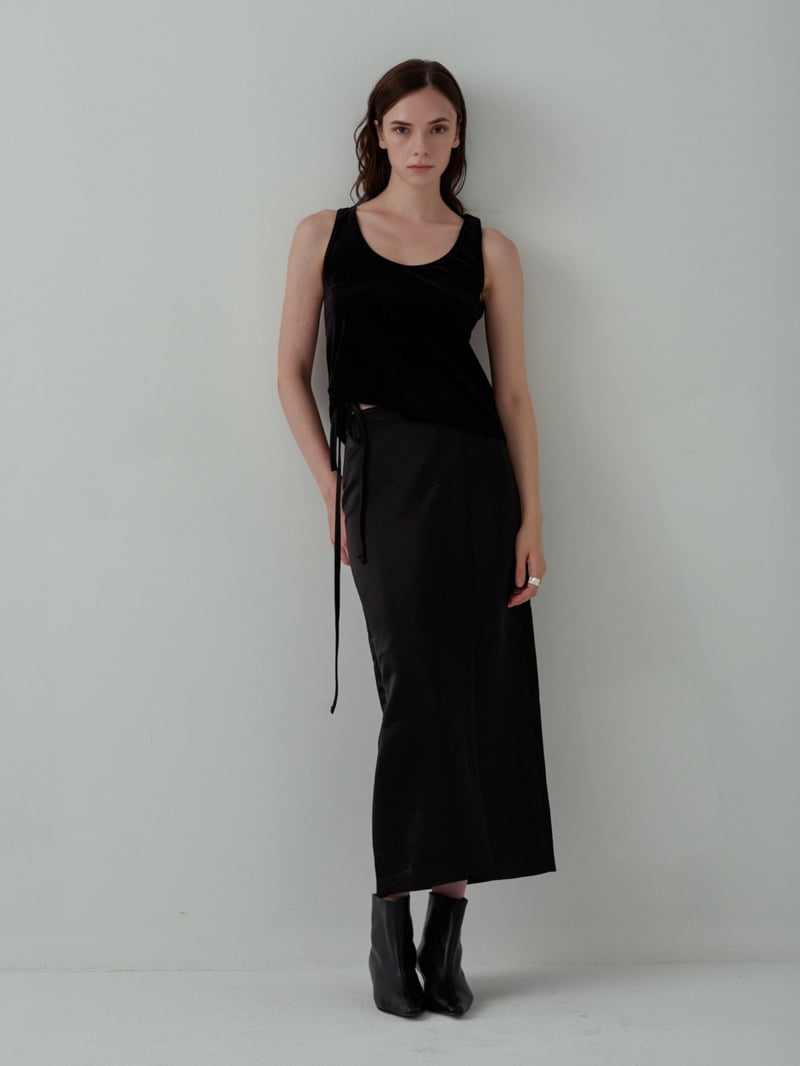 Inssense - Korean Women Fashion - #thelittlethings - Velvet Two Way Sleeveless Top - 4