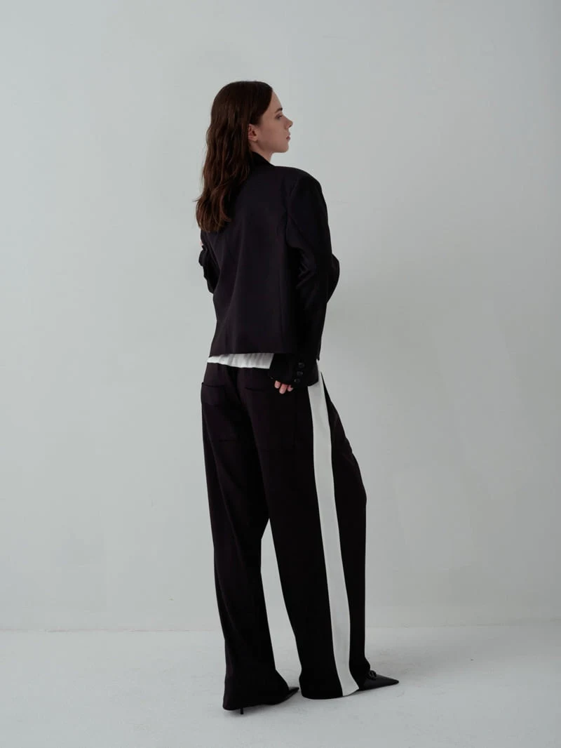 Inssense - Korean Women Fashion - #thatsdarling - Silky Panel Drawstring Wide Track Pants - 8