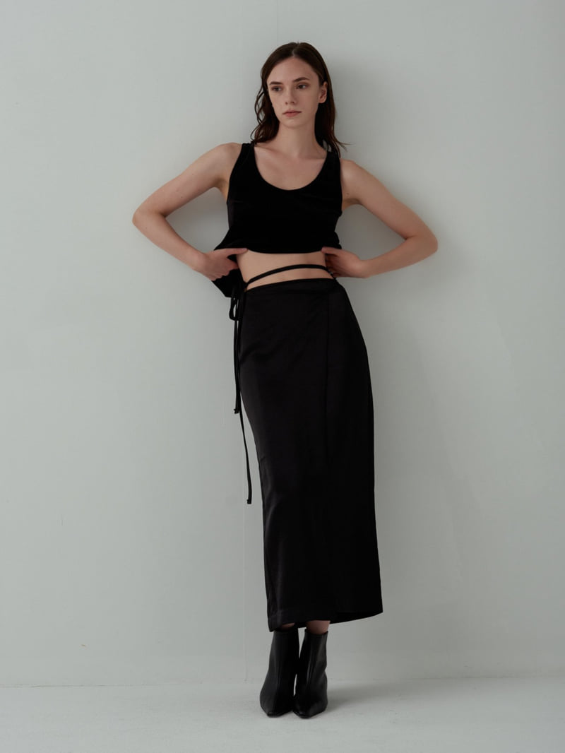 Inssense - Korean Women Fashion - #thatsdarling - Silky Wrap Maxi Skirt