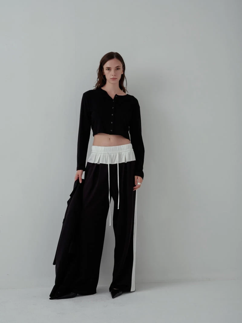 Inssense - Korean Women Fashion - #thelittlethings - Silky Panel Drawstring Wide Track Pants - 9