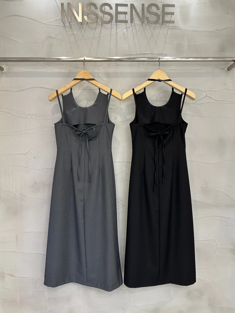 Inssense - Korean Women Fashion - #thelittlethings - Double Strap One Slit Maxi Dress - 5