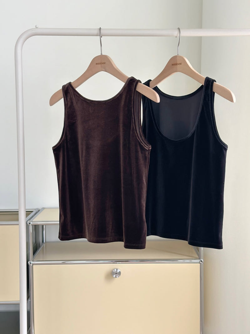 Inssense - Korean Women Fashion - #thelittlethings - Velvet Two Way Sleeveless Top - 3