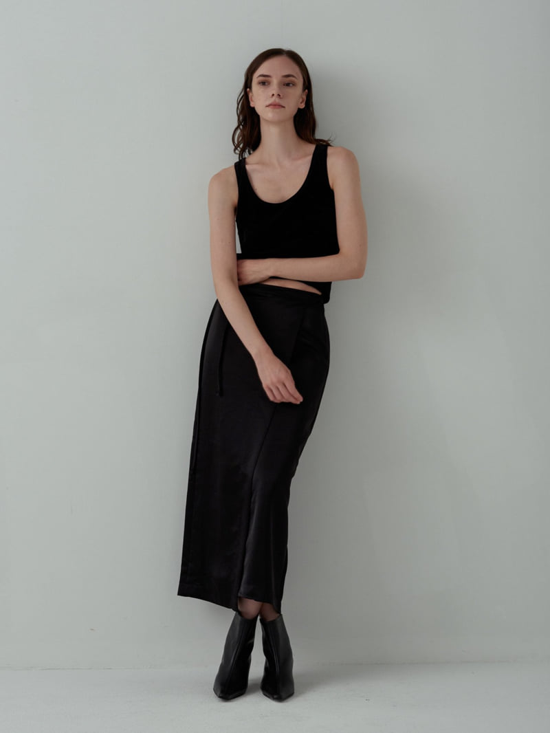 Inssense - Korean Women Fashion - #thelittlethings - Silky Wrap Maxi Skirt - 2