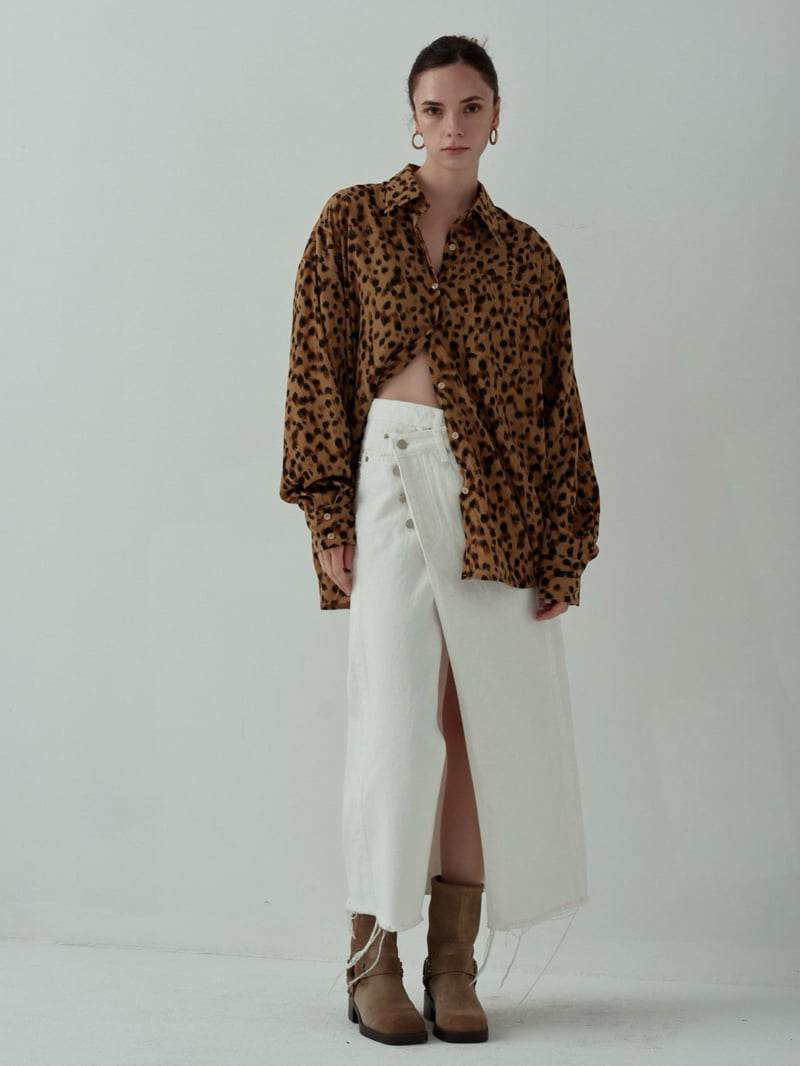 Inssense - Korean Women Fashion - #thelittlethings - Oversized Leopard Print Shirt