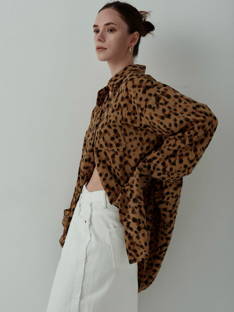 Inssense - Korean Women Fashion - #womensfashion - Oversized Leopard Print Shirt - 3