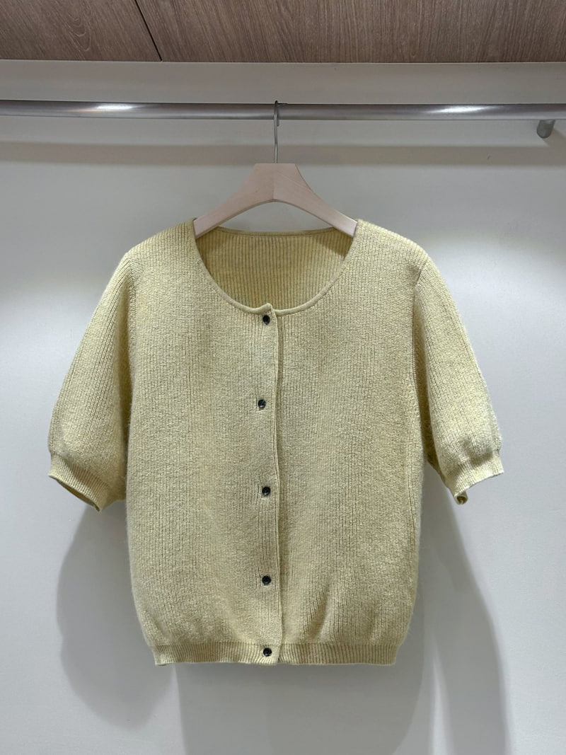 J dew - Korean Women Fashion - #momslook - Raccoon Wool Short Sleeved Cardigan - 8