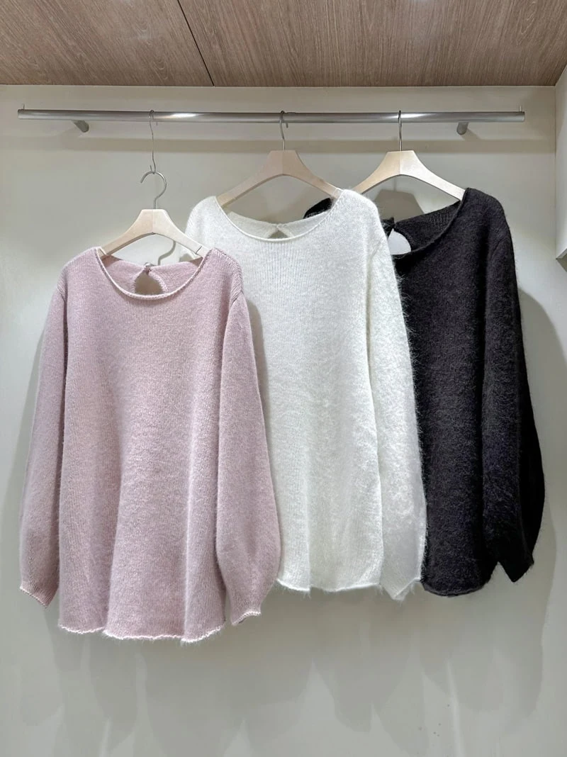 J dew - Korean Women Fashion - #womensfashion - Raccoon Wool Puff Pullover - 9