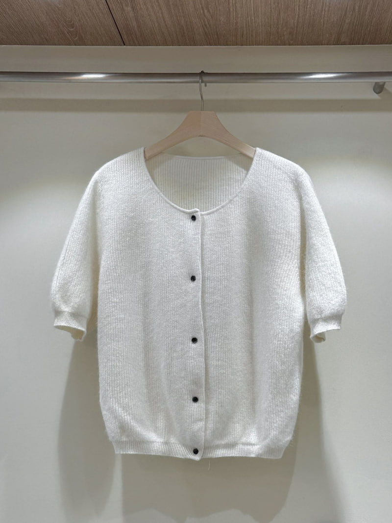 J dew - Korean Women Fashion - #womensfashion - Raccoon Wool Short Sleeved Cardigan - 7