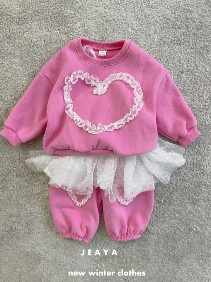 Jeaya & Mymi - Korean Baby Fashion - #babyfashion - Heart Lace Sweatshirts