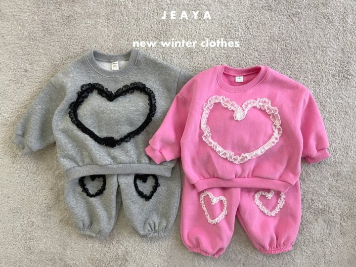 Jeaya & Mymi - Korean Baby Fashion - #babyfever - Heart Lace Sweatshirts - 2