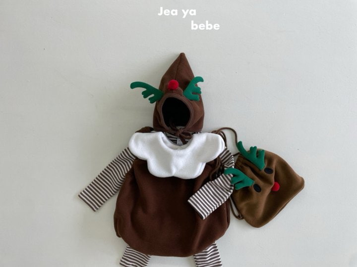 Jeaya & Mymi - Korean Baby Fashion - #babygirlfashion - Christmas Bodysuit with Hat - 2