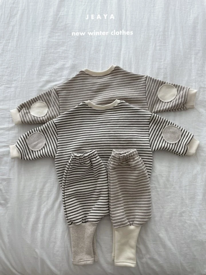 Jeaya & Mymi - Korean Baby Fashion - #babyootd - Stripe Patch Set - 3