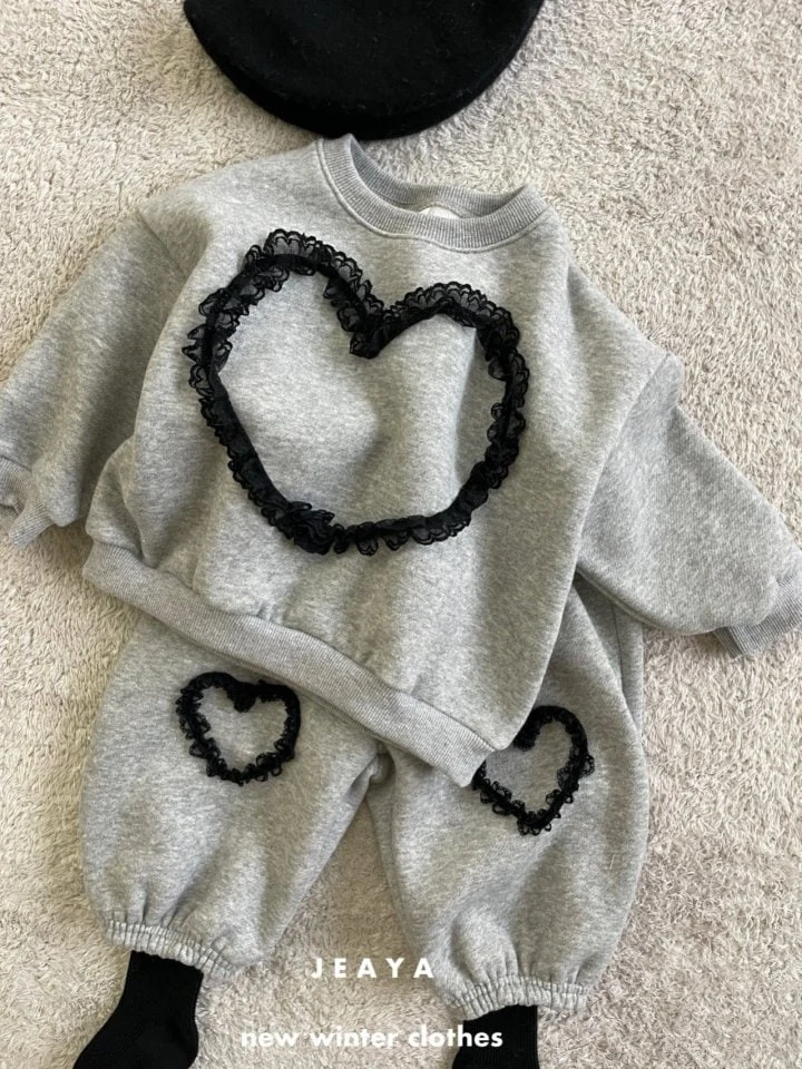 Jeaya & Mymi - Korean Baby Fashion - #babyootd - Heart Lace Sweatshirts - 6