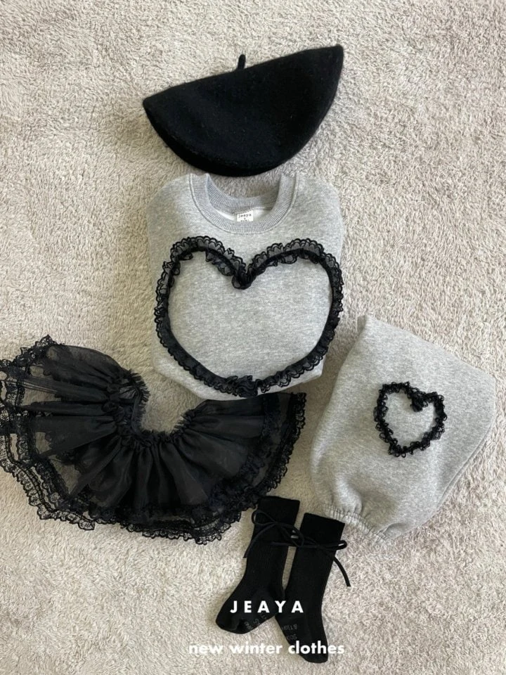 Jeaya & Mymi - Korean Baby Fashion - #babyoutfit - Heart Lace Sweatshirts - 7