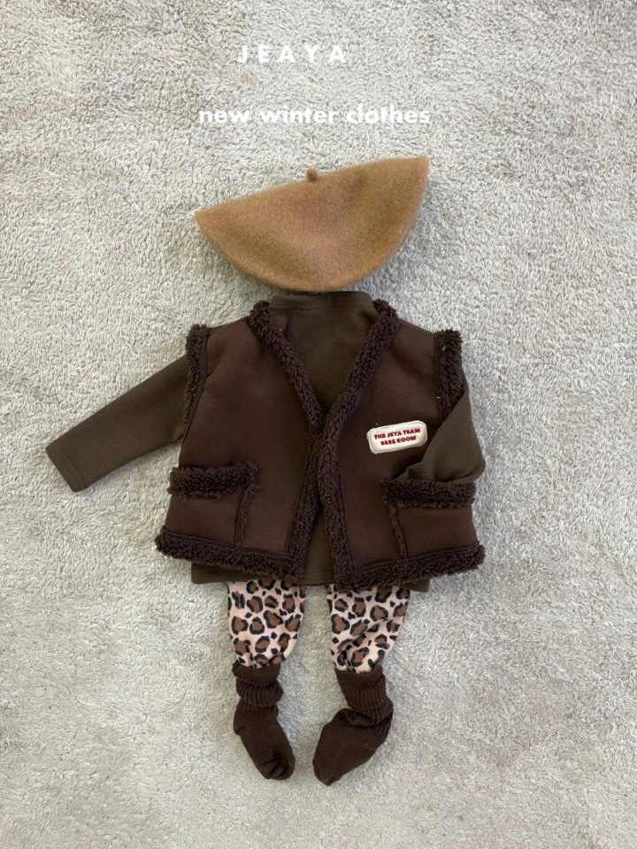 Jeaya & Mymi - Korean Baby Fashion - #babyoutfit - Fleeced Leopard Leggings - 5