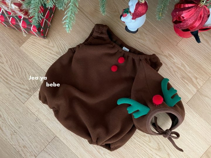 Jeaya & Mymi - Korean Baby Fashion - #babyoutfit - Christmas Bodysuit with Hat - 6