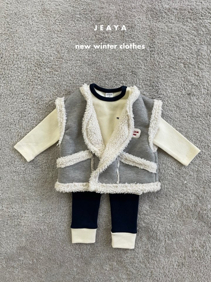 Jeaya & Mymi - Korean Baby Fashion - #onlinebabyshop - Dumble Pocket Vest - 2