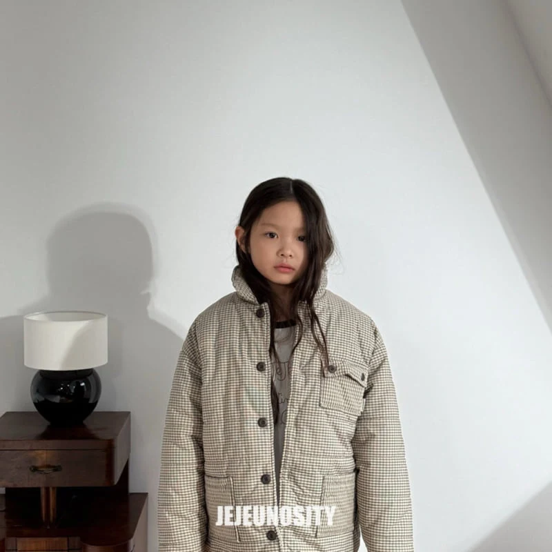 Jejeunosity - Korean Children Fashion - #childofig - Checkmate Padding Jacket - 3