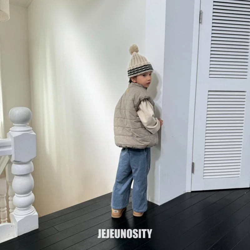 Jejeunosity - Korean Children Fashion - #childrensboutique - Checkmate Padded Vest - 11