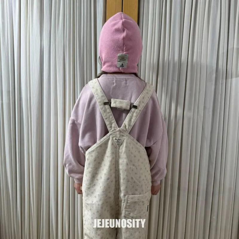 Jejeunosity - Korean Children Fashion - #fashionkids - Corduroy Berry Flower Overalls - 11