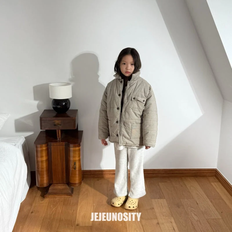 Jejeunosity - Korean Children Fashion - #kidsshorts - Checkmate Padding Jacket - 9