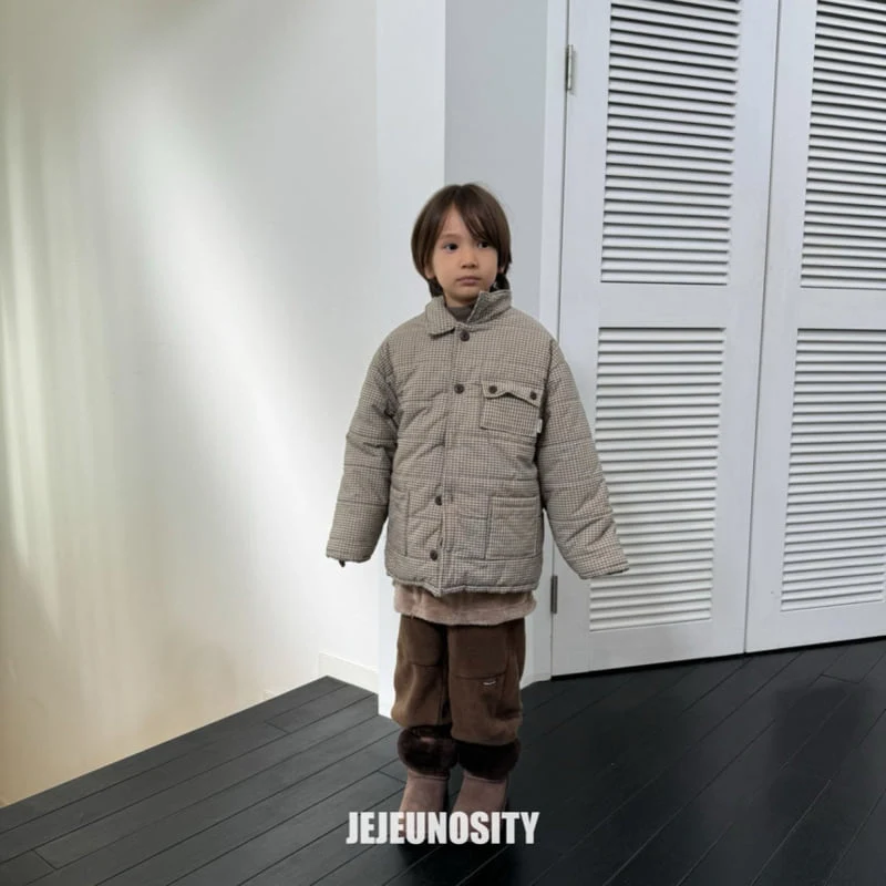 Jejeunosity - Korean Children Fashion - #kidzfashiontrend - Checkmate Padding Jacket - 11