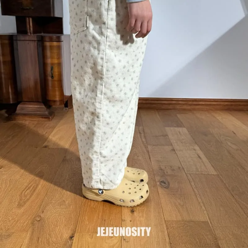 Jejeunosity - Korean Children Fashion - #magicofchildhood - Corduroy Berry Flower Overalls - 3